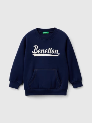 Benetton, Warm Hoodie With Kangaroo Pocket, size 116, Dark Blue, Kids United Colors of Benetton