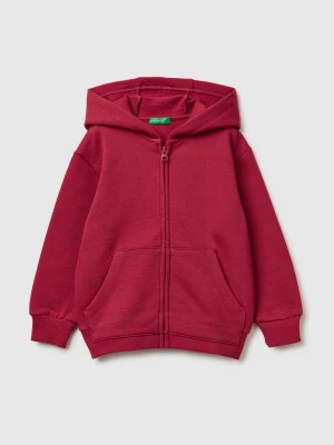 Benetton, Warm Hoodie With Print, Size: 116, Coral, Kids United Colors of Benetton