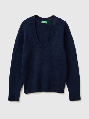 Benetton, Warm Oversized Sweater, Size: XXS, Dark Blue, Women United Colors of Benetton