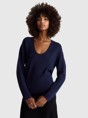 Benetton, Warm Oversized Sweater, Size: XXS, Dark Blue, Women United Colors of Benetton