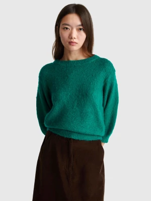 Benetton, Warm Short Sleeve Sweater, Size: XXS, Dark Green, Women United Colors of Benetton