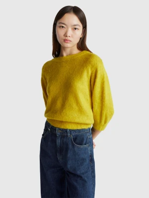 Benetton, Warm Short Sleeve Sweater, Size: XXS, Mustard, Women United Colors of Benetton