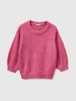 Benetton, Warm Short Sleeve Sweater, Size: XXS, Pink, Women United Colors of Benetton