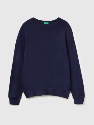 Benetton, Warm Stretch Cotton Sweater, Size: XL, Dark Blue, Men United Colors of Benetton