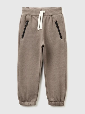 Benetton, Warm Sweat Joggers With Drawstring, Size: 116, Brown, Kids United Colors of Benetton