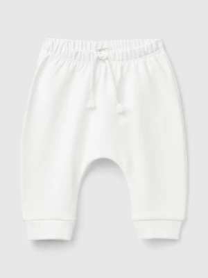 Benetton, Warm Sweat Trousers With Pocket, size 50, Creamy White, Kids United Colors of Benetton