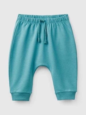 Benetton, Warm Sweat Trousers With Pocket, size 56, Teal, Kids United Colors of Benetton