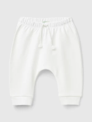 Benetton, Warm Sweat Trousers With Pocket, size 74, Creamy White, Kids United Colors of Benetton