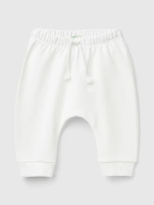 Benetton, Warm Sweat Trousers With Pocket, size 82, Creamy White, Kids United Colors of Benetton