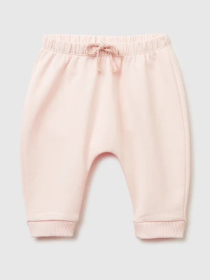 Benetton, Warm Sweat Trousers With Pocket, Size: 50, Soft Pink, Kids United Colors of Benetton