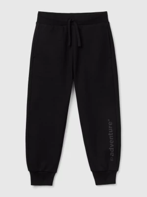 Benetton, Warm Sweatpants With Print, size 2XL, Black, Kids United Colors of Benetton