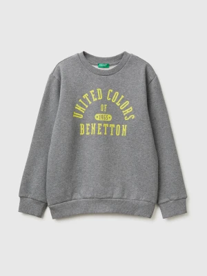 Benetton, Warm Sweatshirt With Logo, Size: 2XL, Dark Gray, Kids United Colors of Benetton