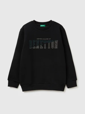 Benetton, Warm Sweatshirt With Logo, Size: XL, Black, Kids United Colors of Benetton