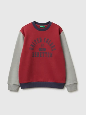 Benetton, Warm Sweatshirt With Logo, Size: XL, Coral, Kids United Colors of Benetton
