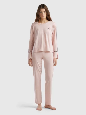 Benetton, Warm Viscose Blend Pyjamas, size L, Soft Pink, Women United Colors of Benetton