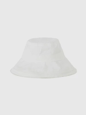 Benetton, White Bucket-style Hat, size M, Creamy White, Women United Colors of Benetton