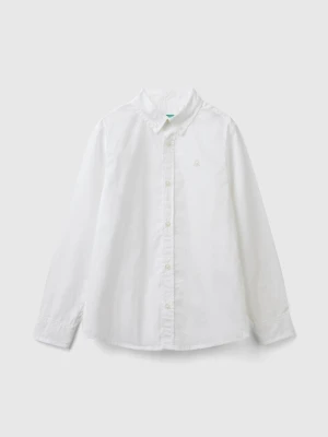 Benetton, White Button-down Shirt, Size: L, White, Kids United Colors of Benetton