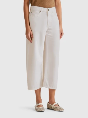 Benetton, White Five Pocket Pants, size , White, Women United Colors of Benetton