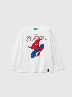 Benetton, White ©marvel Spiderman T-shirt, size S, White, Kids United Colors of Benetton