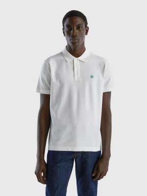 Benetton, White Regular Fit Polo, size S, White, Men United Colors of Benetton