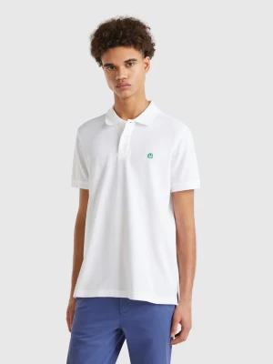 Benetton, White Regular Fit Polo, size XS, White, Men United Colors of Benetton