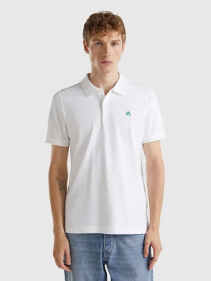 Benetton, White Slim Fit Polo, size M, White, Men United Colors of Benetton