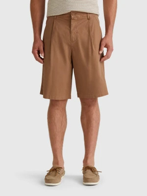 Benetton, Wide Bermudas, size 56, Brown, Men United Colors of Benetton