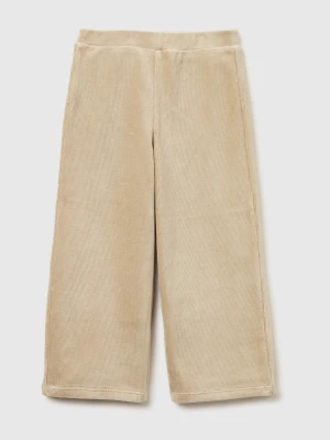 Benetton, Wide Chenille Trousers, Size: 116, Beige, Kids United Colors of Benetton