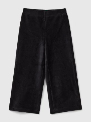 Benetton, Wide Chenille Trousers, size 104, Black, Kids United Colors of Benetton