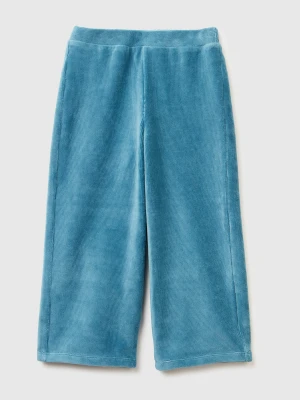 Benetton, Wide Chenille Trousers, Size: 116, Turquoise, Kids United Colors of Benetton