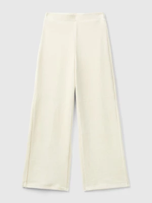 Benetton, Wide Chenille Trousers, size 2XL, Creamy White, Kids United Colors of Benetton