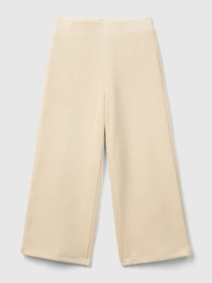 Benetton, Wide Chenille Trousers, size 82, Creamy White, Kids United Colors of Benetton