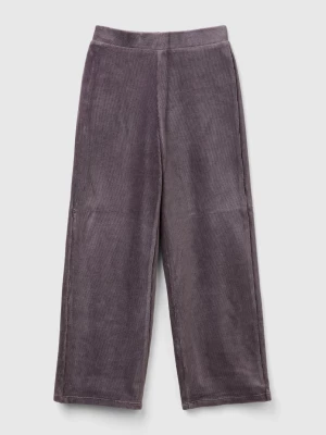 Benetton, Wide Chenille Trousers, size L, Dark Gray, Kids United Colors of Benetton