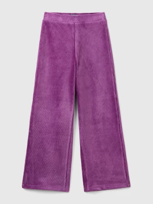 Benetton, Wide Chenille Trousers, size L, Mauve, Kids United Colors of Benetton