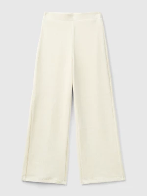 Benetton, Wide Chenille Trousers, size M, Creamy White, Kids United Colors of Benetton