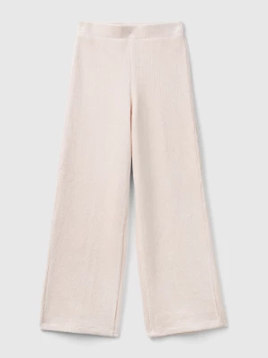 Benetton, Wide Chenille Trousers, size M, Peach, Kids United Colors of Benetton