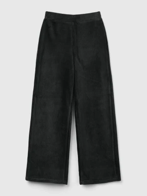 Benetton, Wide Chenille Trousers, Size: S, Black, Kids United Colors of Benetton