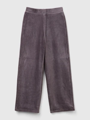 Benetton, Wide Chenille Trousers, Size: S, Dark Gray, Kids United Colors of Benetton