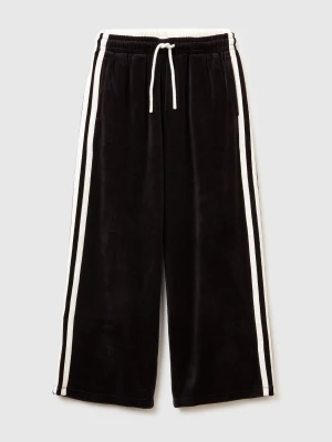 Benetton, Wide Chenille Trousers, Size: XL, Black, Kids United Colors of Benetton