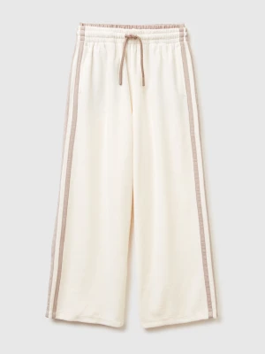 Benetton, Wide Chenille Trousers, Size: XL, Creamy White, Kids United Colors of Benetton