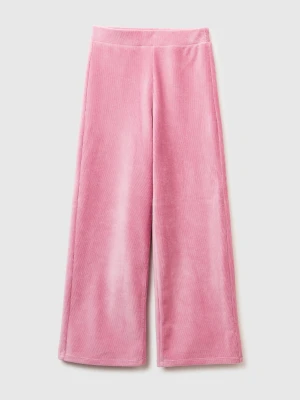 Benetton, Wide Chenille Trousers, Size: XL, Pink, Kids United Colors of Benetton