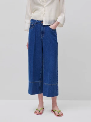 Benetton, Wide-fit Denim Trousers, Size: 34, Blue, Women United Colors of Benetton