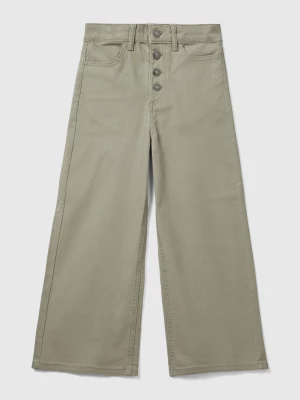 Benetton, Wide Fit High-waisted Trousers, size 3XL, Light Green, Kids United Colors of Benetton