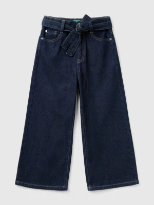 Benetton, Wide Fit Jeans With Sash, size 2XL, Blue, Kids United Colors of Benetton