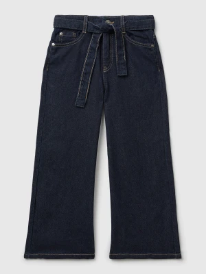 Benetton, Wide Fit Jeans With Sash, size XL, Blue, Kids United Colors of Benetton