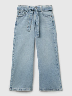 Benetton, Wide Fit Jeans With Sash, size XL, Light Blue, Kids United Colors of Benetton