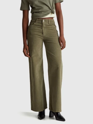 Benetton, Wide Fit Velvet Trousers, Size: 32, Women United Colors of Benetton