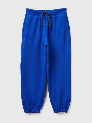 Benetton, Wide Joggers With Pockets, Size: XL, Bright Blue, Kids United Colors of Benetton