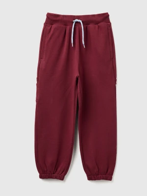 Benetton, Wide Joggers With Pockets, Size: XL, Burgundy, Kids United Colors of Benetton