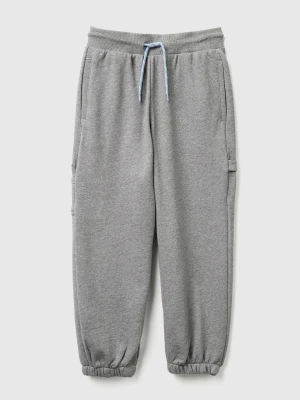 Benetton, Wide Joggers With Pockets, Size: XL, Gray, Kids United Colors of Benetton